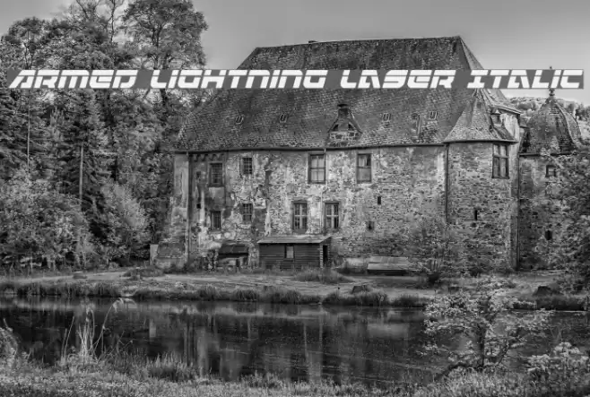 Armed Lightning Laser Italic Font examples