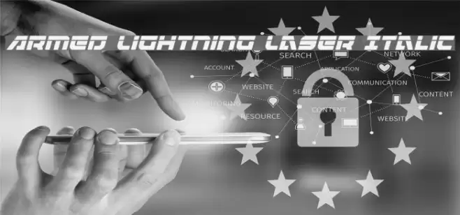 Armed Lightning Laser Italic Font examples