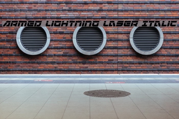 Armed Lightning Laser Italic Example 3