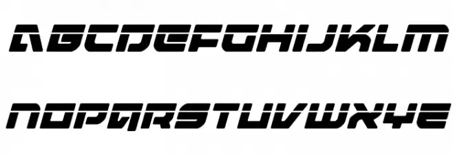 Armed Lightning Laser Italic Caratteri MINUSCOLO