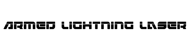 Armed Lightning Laser Schriftart