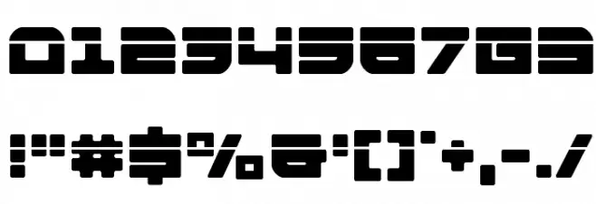 Armed Lightning Laser Font OTHER CHARS