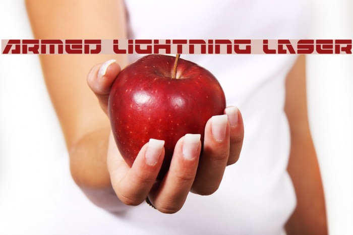 Armed Lightning Laser Schriftart examples