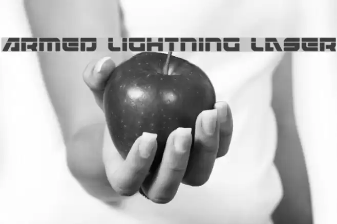 Armed Lightning Laser Font examples