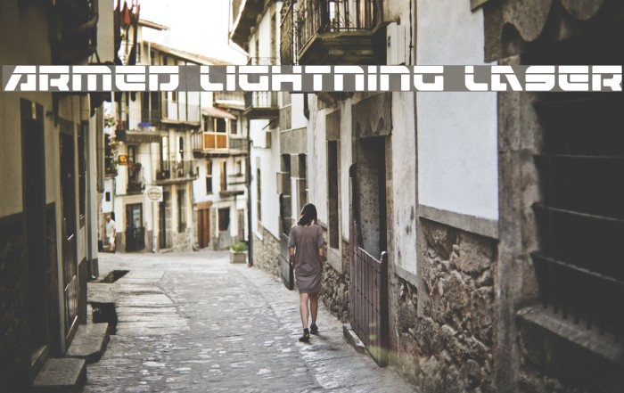 Armed Lightning Laser Schriftart examples