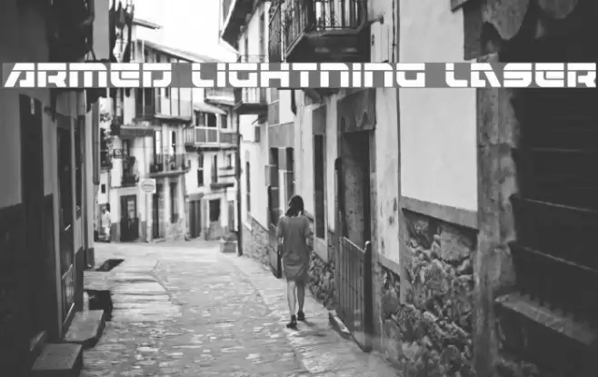 Armed Lightning Laser Font examples