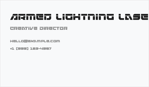 Armed Lightning Laser Business Card