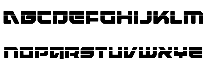 Armed Lightning Laser Schriftart Kleinbuchstaben