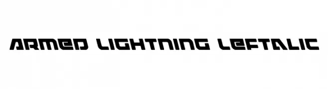 Armed Lightning Leftalic  font caratteri gratis