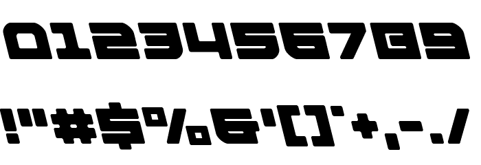 Armed Lightning Leftalic Font OTHER CHARS