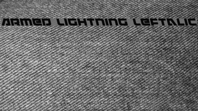 Armed Lightning Leftalic Fonte examples