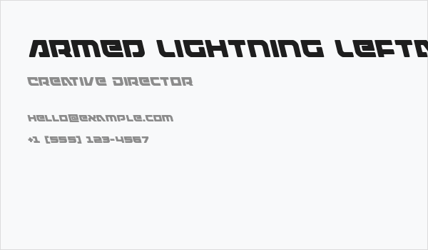 Armed Lightning Leftalic Business Card