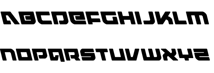 Armed Lightning Leftalic Font LOWERCASE