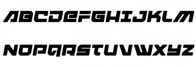 Armed Lightning Semi-Italic Font Litere mari