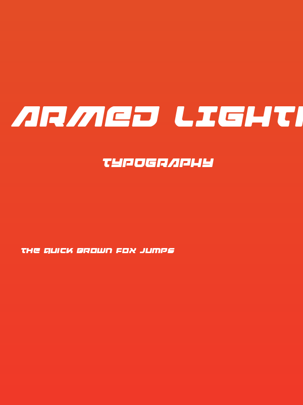 Armed Lightning Semi-Italic Poster