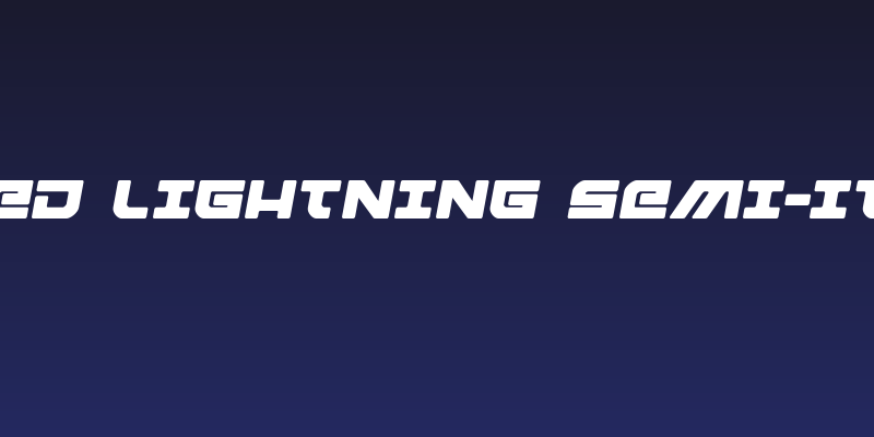 Armed Lightning Semi-Italic Social Header