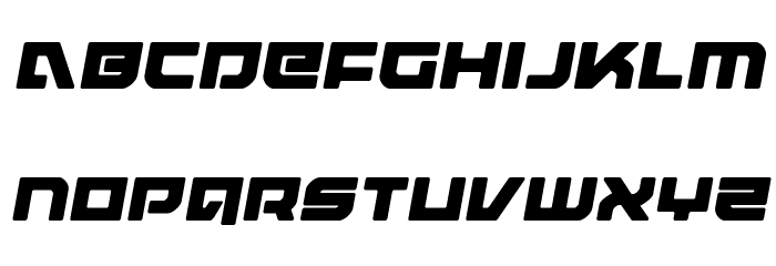 Armed Lightning Semi-Italic Font LOWERCASE