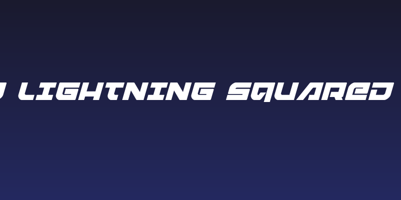 Armed Lightning Squared Italic Social Header