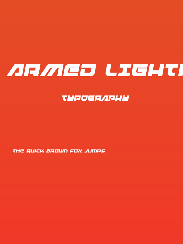 Armed Lightning Squared Semi-Italic Poster