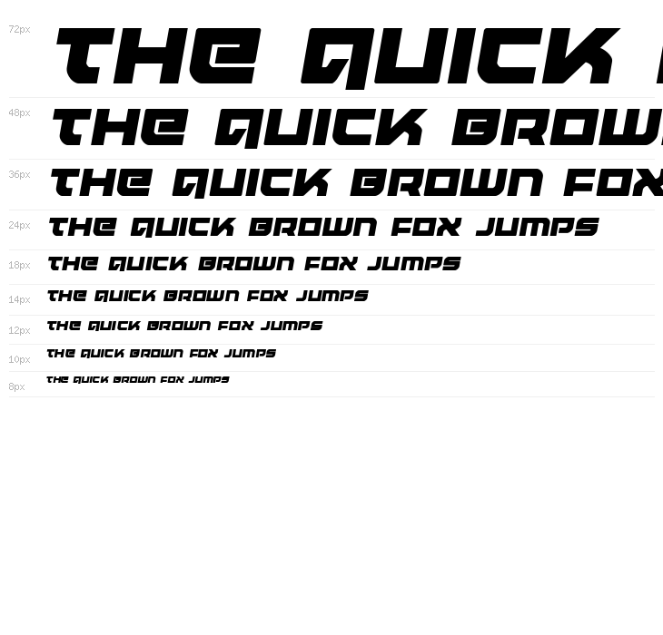 Armed Lightning Squared Semi-Italic Waterfall