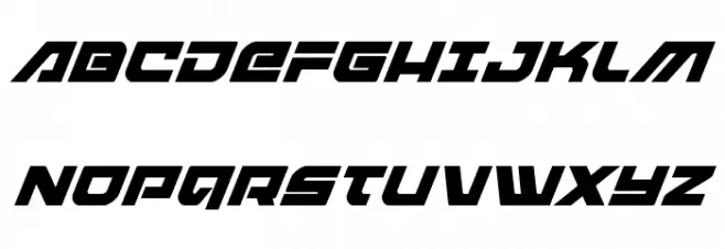 Armed Lightning Squared Super-Italic Font Litere mari