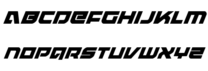 Armed Lightning Squared Super-Italic Font LOWERCASE