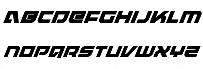 Armed Lightning Squared Super-Italic 字体 小写