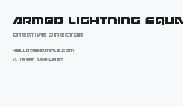 Armed Lightning Squared Business Card