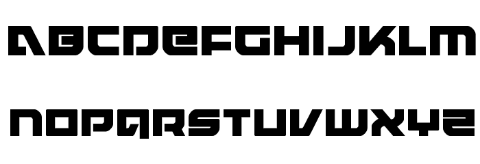 Armed Lightning Squared Font LOWERCASE