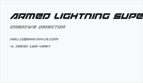 Armed Lightning Super-Italic Business Card