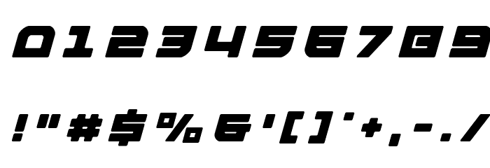 Armed Lightning Title Italic Font OTHER CHARS
