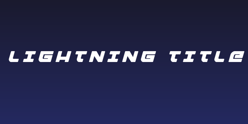 Armed Lightning Title Italic Social Header