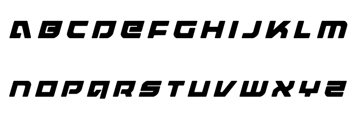Armed Lightning Title Italic Font LOWERCASE