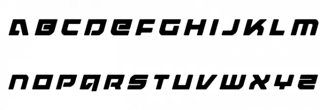 Armed Lightning Title Italic फ़ॉन्ट लोअरकेस