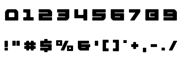 Armed Lightning Title Font OTHER CHARS