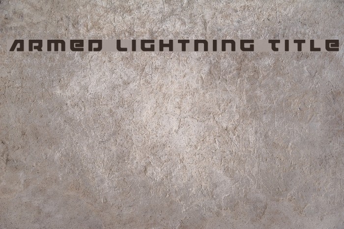Armed Lightning Title Font examples