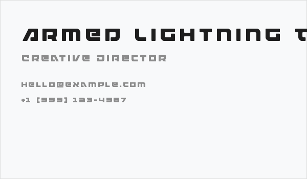 Armed Lightning Title Business Card