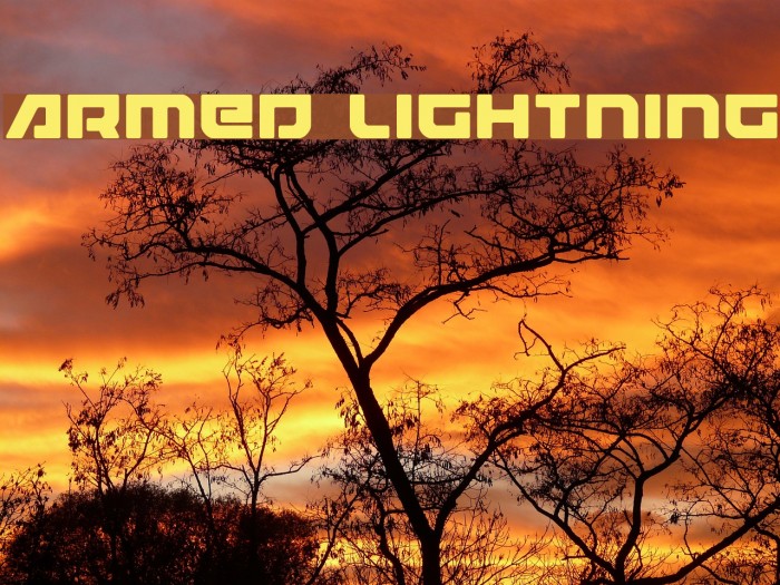 Armed Lightning Font examples