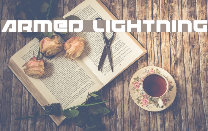 Armed Lightning Font examples