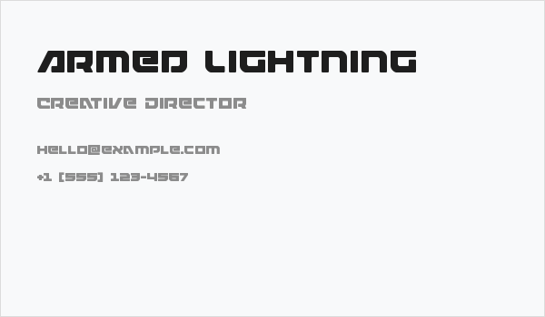 Armed Lightning Business Card
