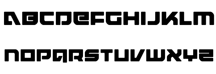 Armed Lightning Font LOWERCASE