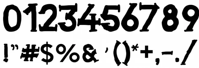 Armed Font OTHER CHARS