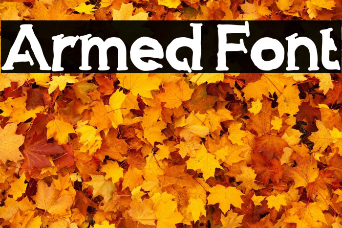 Armed Font examples