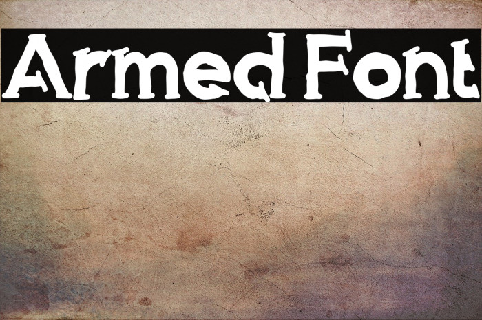 Armed Font examples