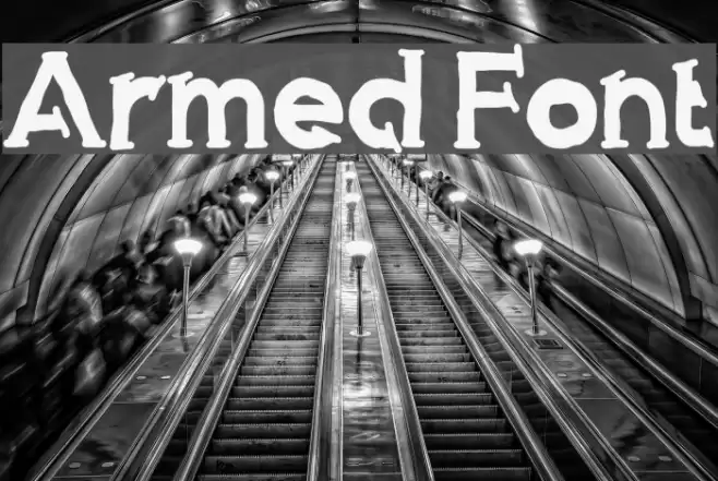 Armed Font examples
