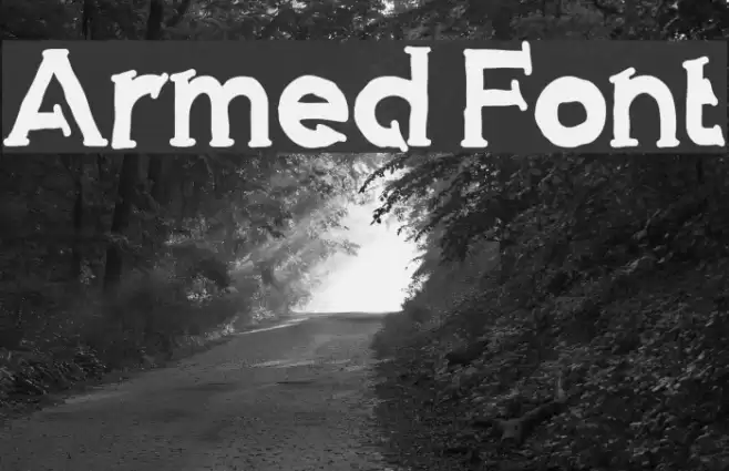 Armed Font examples