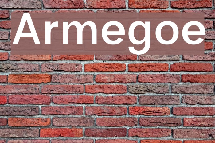 Armegoe Font examples