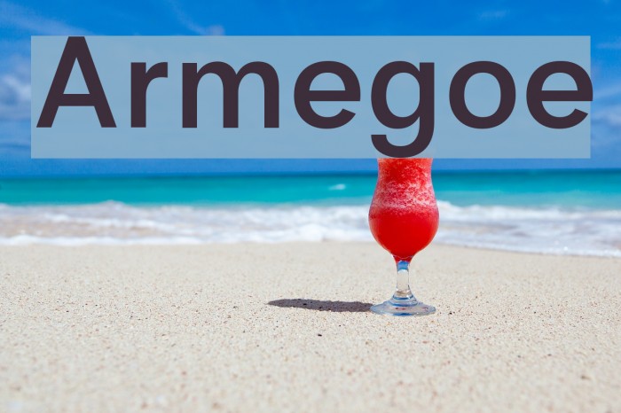 Armegoe Font examples