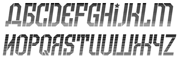 Armenia Gradient Italic Font LOWERCASE