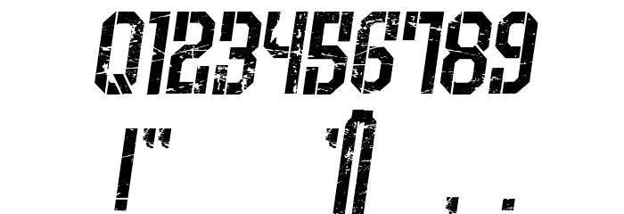 Armenia Grunge Italic Font OTHER CHARS